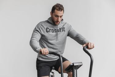 Nobull Crossfit® Men's Hoodie Grey | Australia (QA1603)